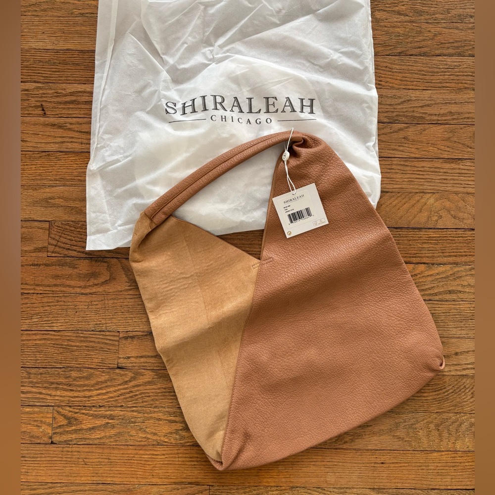 Shiraleah Two-Tone Tan and Brown Boho Bag